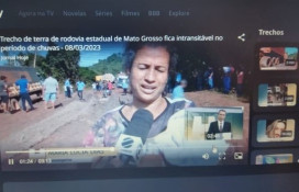 Mulher se emociona ao falar dos atoleiros na MT 170