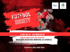 Clube dos 20: Futebol Society vai movimentar esporte castanheirense