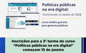 IBGE oferece curso gratuito sobre "Políticas Públicas para a Era Digital"